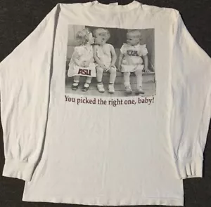 Vtg 90s ASU Right Choice Faded Shirt M Single Stitch Funny Joke College Grunge - Picture 1 of 14