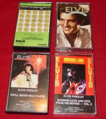 4 RCA Cassette ELVIS PRESLEY Gold 1& 2 Country Songs You'll Never Walk Alone + - Image 1 of 4