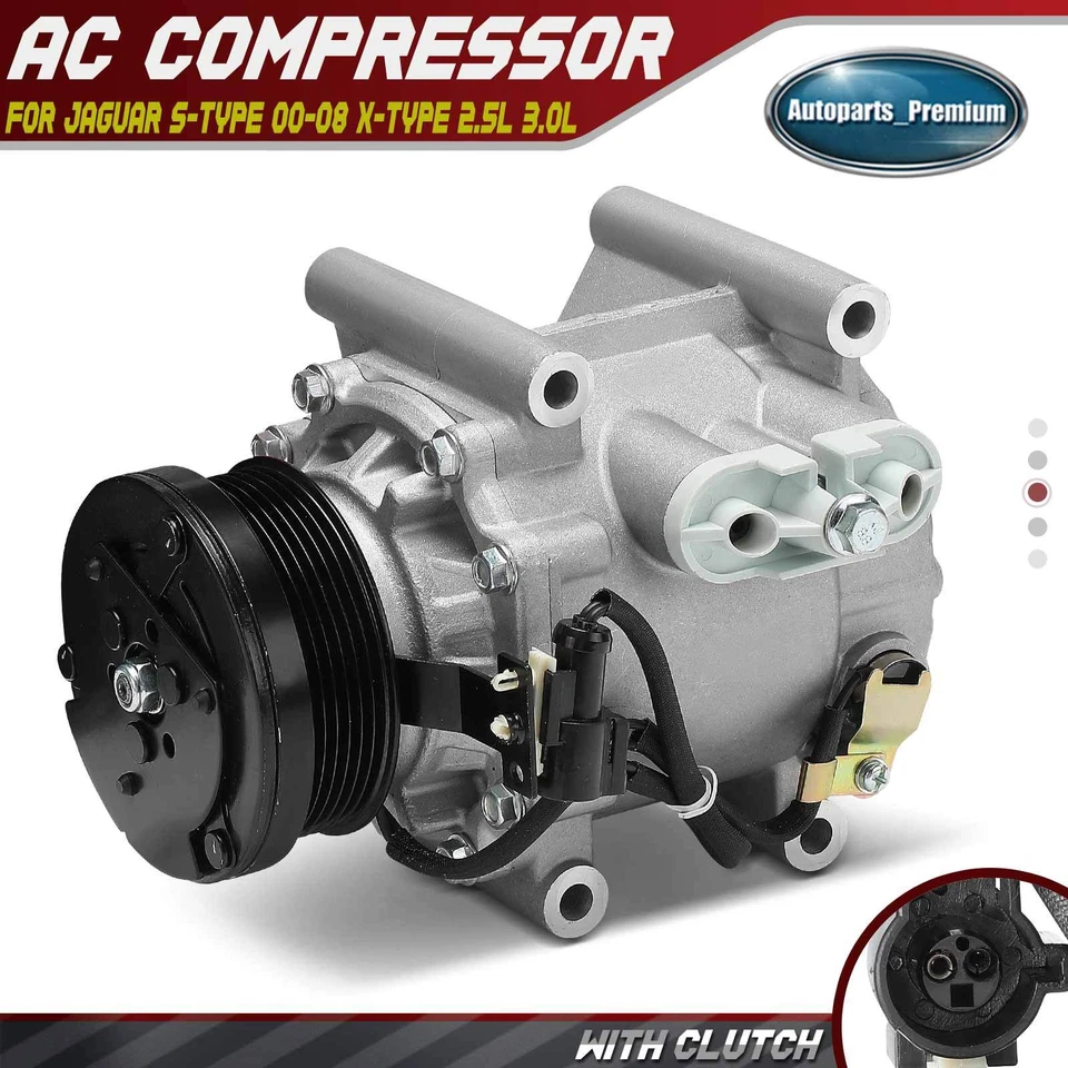 空调压缩机带 SC90V 风格和 6 型槽滑轮适用于捷豹 S 型 00-08 X 型 — 第 1/4 张图片