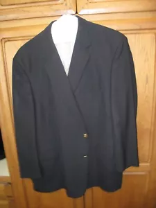 Men's Blazer Palm Beach 52R Black Wool Blend Blazer Sportscoat - Picture 1 of 7