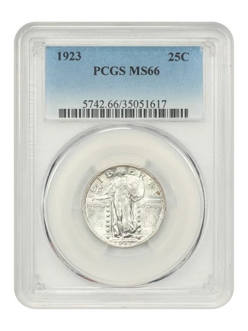 1923 25c PCGS MS66 Cover