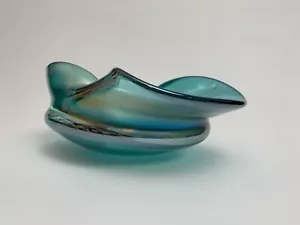 Cenere in vetro stile Murano Iridescenza (soffiato a mano) multicolore 9""x 6 - Foto 1 di 16