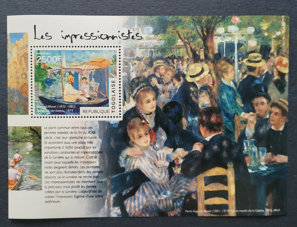 Togo 2014 /  Paintings - The Impressionists  / 1v ms - Image 1 of 1
