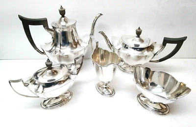 Antiguo Galt & Bro. Servicio de té/café Gorham PLYMOUTH de plata de ley 1.650 gr. Foto 1 de 4