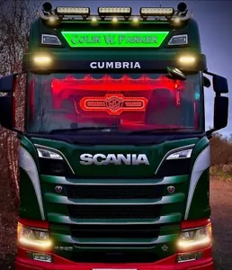 SCANIA CUSTOM LED BOARD 120X 40 cm LEDs KOMMT MIT DIMMER & HALTERUNGEN - Bild 1 von 3