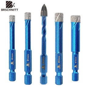 Broca de diamante para sierra de agujero seco de ajuste rápido para azulejos de mármol hormigón 5 piezas/juego - Imagen 1 de 11