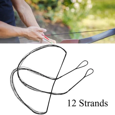 12 Strands Bow String Replacement for 57" Recurve Bow and Long Bow Bowstrings - Image 1 of 4