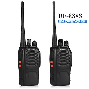 BAOFENG BF-888S UHF WALKIE TALKIES 400-470MHz RADIO RICETRASMITTENTE - Foto 1 di 7