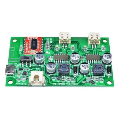 2-Channel Stereo Bluetooth Amplifier Board Li-ion Battery Powered AMP 2X6W DC5V - Image 1 of 4