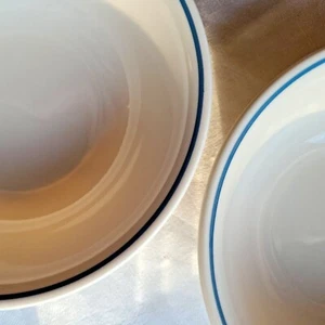 Corelle First Of Spring/ Blue Lily Fruit Soup Cerea Bowl 6 1/4" Blue Stripe (2) - Bild 1 von 5