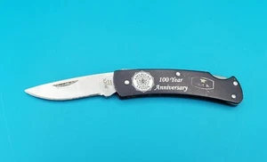 Discontinued Buck Knives 524 Alumni Black Aluminum Plain Edge Pocket Knife! - Picture 1 of 10