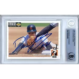 Darren Lewis Auto 1994 Collectors Choice #174 SF Giants Autograph Card Beckett - Picture 1 of 6