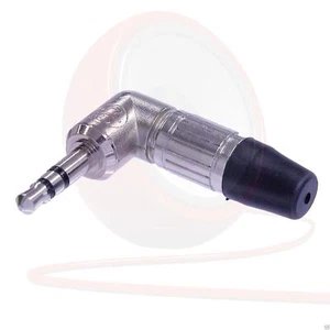 Neutrik Stereo 3.5mm Mini Jack Plug. NTP3RC Silver Plated 1/8" Angled Connector - Picture 1 of 2