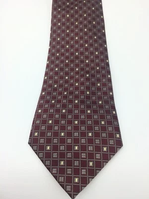 Corbata Joseph & Feiss International para hombre 100 % seda, granate y plateada Foto 1 de 4