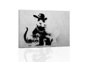 Rap Rat Banksy - CANVAS OR PRINT WALL ART - Picture 1 of 2