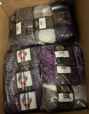 Lion Brand Shawl in a Ball Yarn "Mindful Mauve" 36 Skeins #1009 - Image 1 of 4