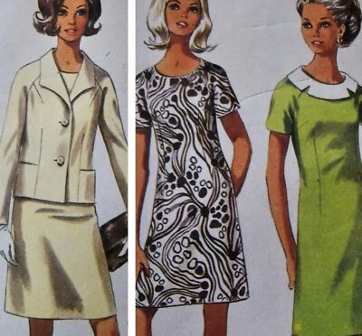 1960s Round Collar Princess Dress Box Jacket Style 2410 Sewing Pattern - Image 1 of 3