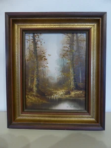 gemälde öl auf Leinwand mit Rahmen  Größe 30 cm x 35 cm unbeschädigt - Bild 1 von 2