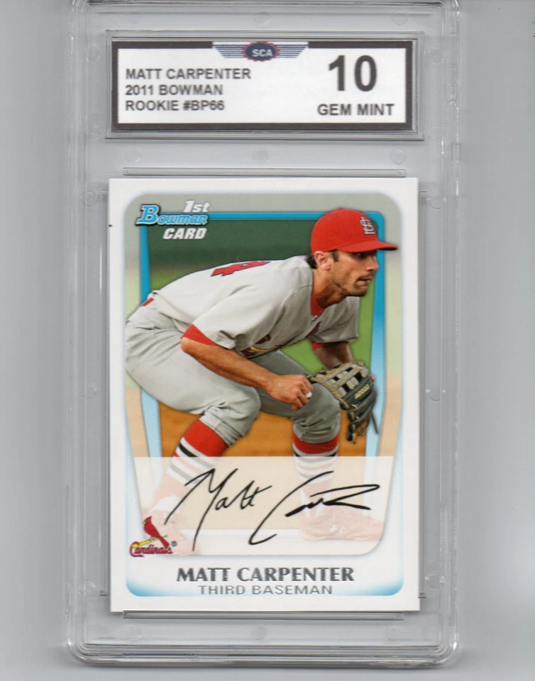 2011 BOWMAN MATT CARPENTER ROOKIE BASEBALL CARD NEW YORK YANKEES INFIELDER - Image 1 of 1