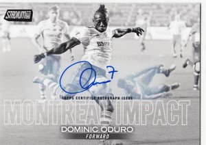 2018 Stadium Club MLS Black & White Auto #98 Dominic Oduro - Montreal - 94/99