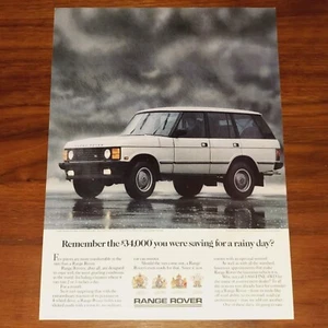 RANGE ROVER PRINTANZEIGE MAGAZIN WERBUNG LAND ROVER SPAREN FÜR EINEN REGNERISCHEN TAG - Bild 1 von 4