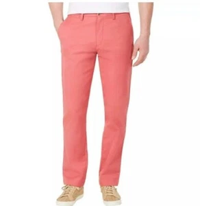 Club Room Mens Classic Fit Flat Front Stretch Chino Pants Melon Size 34 x 32 - Picture 1 of 1