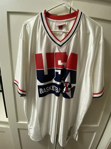 Clyde Drexler Mitchell & Ness Team USA Shooting Shirt 92 Dream Team Cover