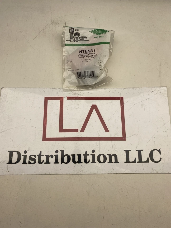 NTE Electronics NTE931 Integrated Circuit 3 Terminal Pos Voltage Regulator NOS - Image 1 of 3