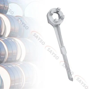 Paquete de 1 llave de barril de tambor de aluminio para apertura de tambor de 10 15 20 30 55 galones - Imagen 1 de 14