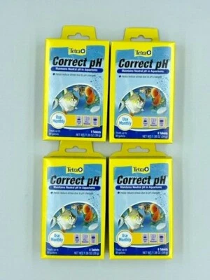 TÉTRA 4 pack of Tetra Correct pH Tablets 8 Count Tabs , For aquarium Water