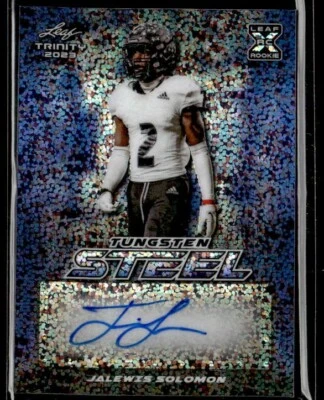 L5,356 -  2023 Leaf Trinity Steel Tungsten Blue #SAJS1 Jalewis Solomon /9 Auto - Image 1 of 2