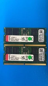 Kingston 32GB (16GBx2) DDR5-4800 260-Pin Laptop RAM Memory kcp548ss8-16 - Picture 1 of 2