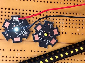 Cool White LUXEON Z ES LED 2016 SMD  5700K 400lm  Emitter Star Mount & Leads - Picture 1 of 9