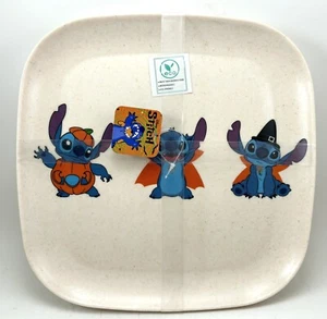 Lilo and Stitch Halloween Plates 10” Square Eco Friendly Bamboo Set Of 4 Disney - Picture 1 of 8