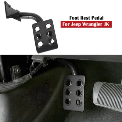 Metal Dead Pedal Left Side Foot Rest For Jeep Wrangler JK Unlimited 07-17 Black Foto 1 de 4