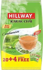 Hillway 3 in 1 karak chai with cardamom 18 g (pack of 24) FREE SHIPPING WORLDWID - Bild 1 von 3