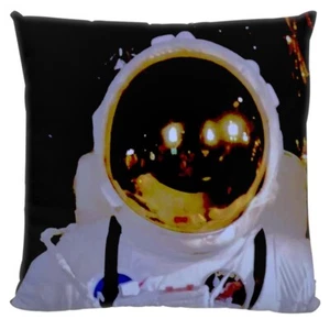 Cushion & Pad Spaceman Astronaut Design 22 x22" Soft Faux Suede Black Back - Picture 1 of 2