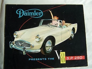 1961 Daimler Convertible Sales Brochure Owners Parts Service 1960 - Imagen 1 de 5