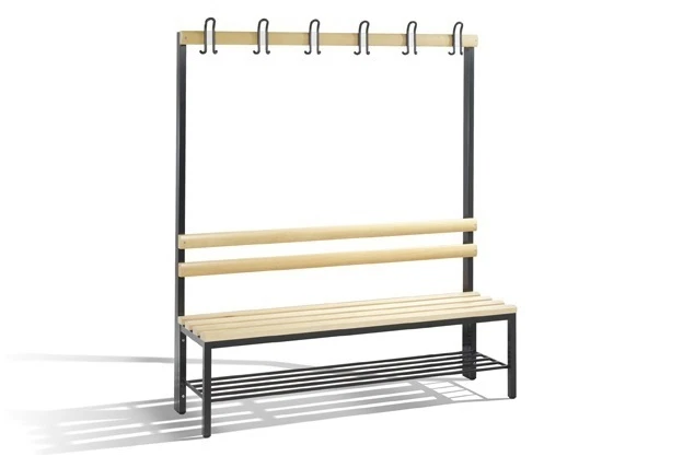 Einseitige Garderobenbank Umkleidebank Umkleide 1650x1500x403mm mit Schuhrost - Bild 1 von 1