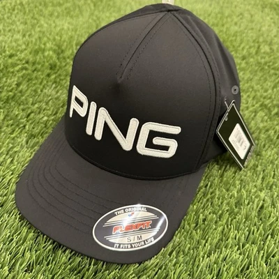 Gorra de golf Ping negra Flex Fit Foto 1 de 4