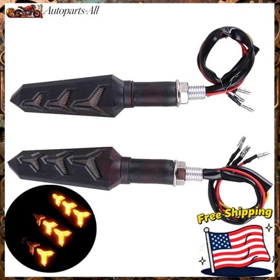 2X Luces traseras intermitentes LED de giro para motocicleta indicador ámbar Foto 1 de 4