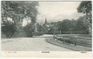 STREET VIEW, DOWNE, BROMLEY - Kent Postcard, F Julyan - Picture 1 of 2