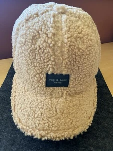 Rag & Bone Addison Baseball Cap Sherpa Fur Camel Brown - Picture 1 of 16
