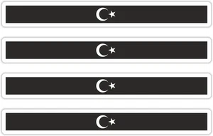 Cyrenaica Flag Stripes Stickers / Vinyl Waterproof Decals Graphics - Bild 1 von 1