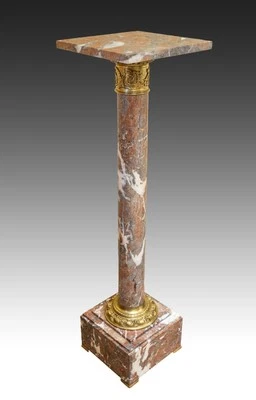 19C French Marble Gilt Bronze Pedestal - Image 1 of 4