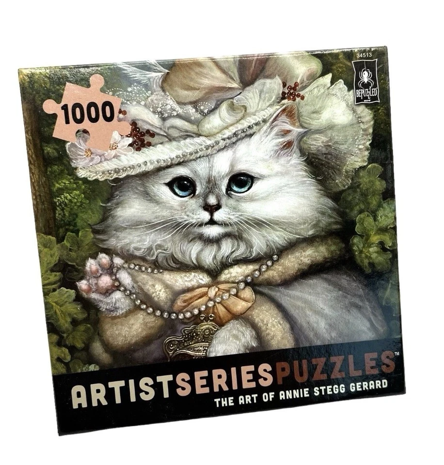 Пазлы серии Artist, кошка в стиле рококо: искусство Энни Стегг Джерард, 1000 шт. - Изображение 1 из 1