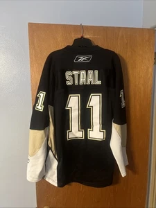 Schwarz Reebok Pittsburgh Penguins Staal #11 genähtes Trikot NHL Größe Medium - Bild 1 von 8