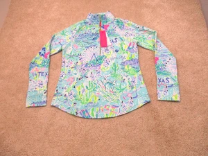 Neu mit Etikett Lilly Pulitzer Lilly Loves Texas Skipper Popover-Top Damen XXS 1/2-Reißverschluss - Bild 1 von 14