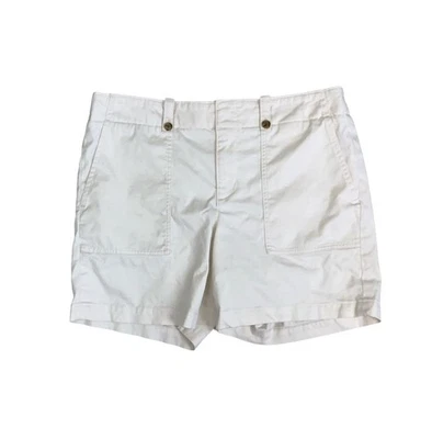 VTG 90s y2k ' TOMMY HILFIGER' WHITE LOW-RISE SUMMER CARGO BEACH SHORTS M 12 14 - Image 1 of 4