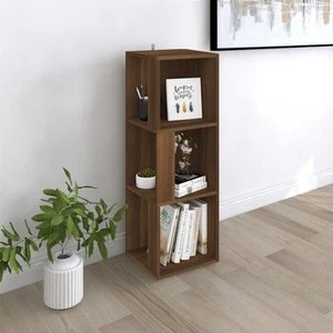 Scaffale Angolare Rovere Marrone 33x33x100 cm Legno Multistrato - Foto 1 di 8